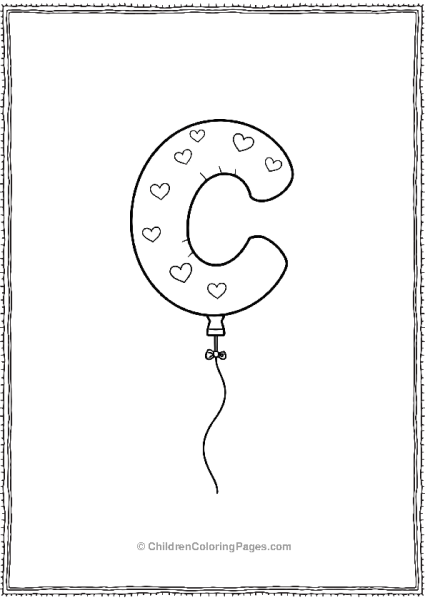 Cheerful Balloon Letter C Free PDF Printable