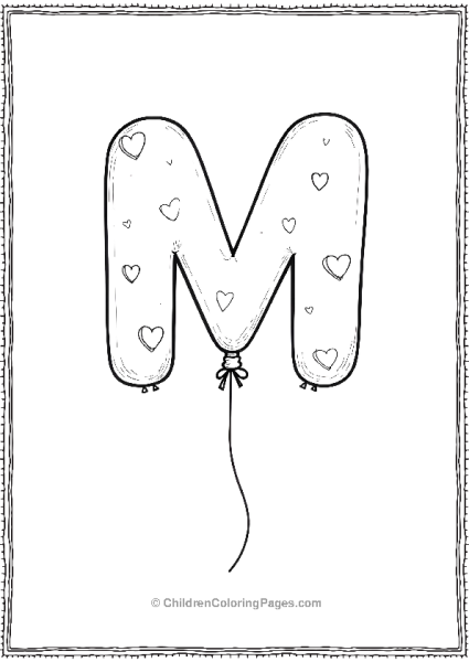 Cheerful Balloon Letter M Scaled Free PDF Printable