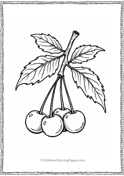 Cherries On A Branch Free PDF Printable