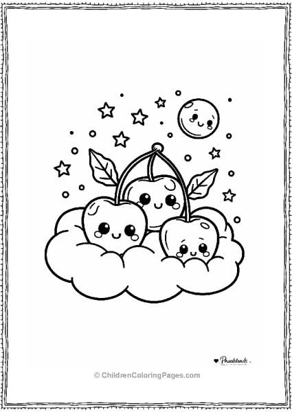 Cherries On A Cloud Free PDF Printable