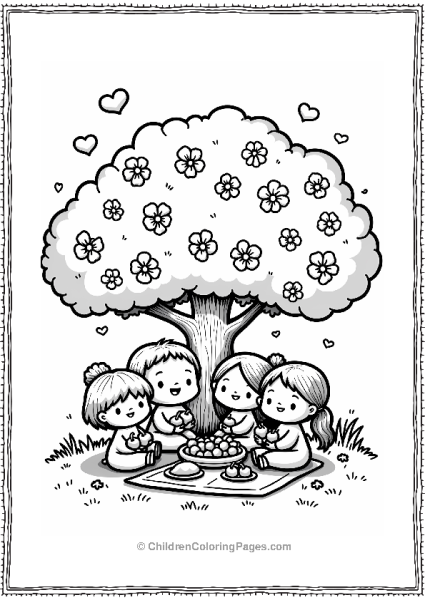 Cherry Blossom Picnic With Family Free PDF Printable