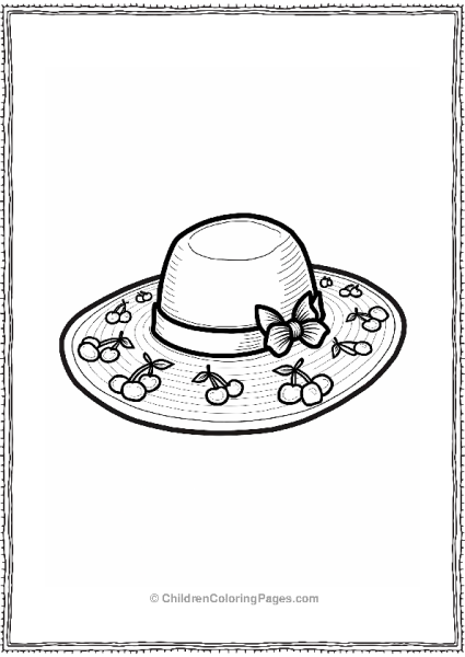 Cherry Hat Design With Playful Motifs Free PDF Printable