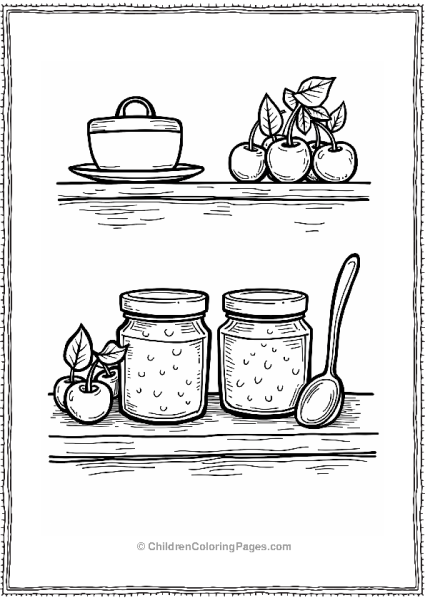 Cherry Jam In Jars Free PDF Printable