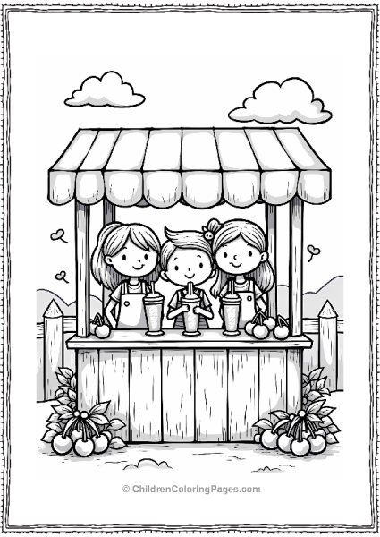 Cherry Smoothie Stand Fun Free PDF Printable