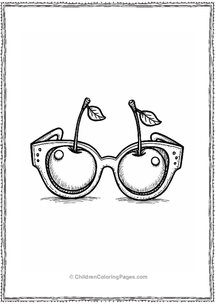 Cherry Sunglasses For Kids Free PDF Printable