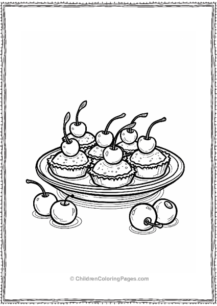 Cherry Tarts On A Plate Free PDF Printable