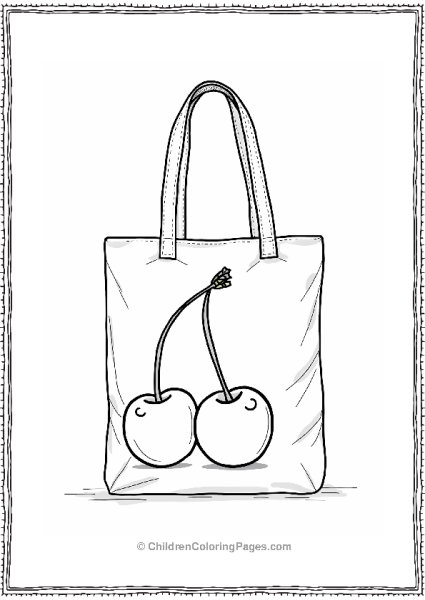 Cherry Tote Bag Design Free PDF Printable