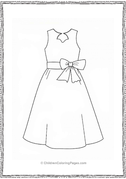 Chic A Line Dress With Bow Free PDF Printable