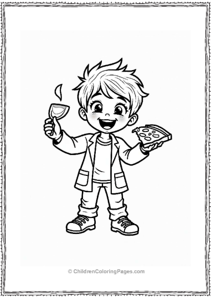 Child Dentist With Pizza Slice Free PDF Printable