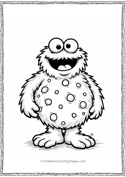 Chocolate Chip Cookie Monster Character Free PDF Printable