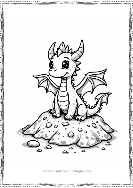 Chocolate Cookie Dragon On A Cookie Mountain Free PDF Printable