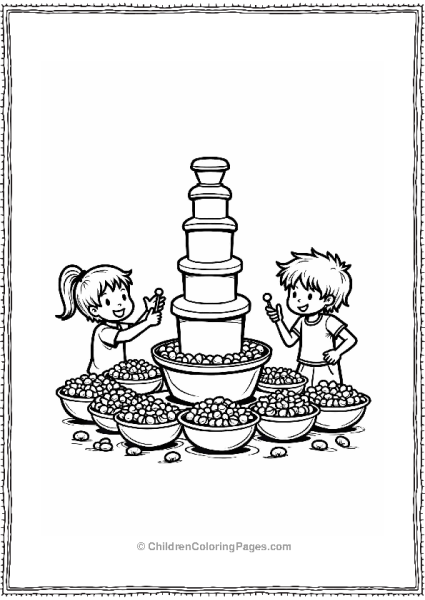 Chocolate Fountain Candy Fun Free PDF Printable