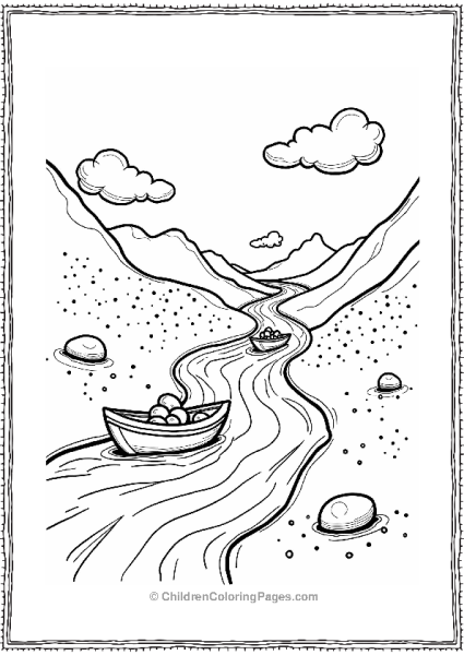 Chocolate River Adventure With Candy Boats Free PDF Printable