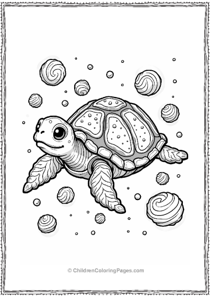 Chocolate Sea Turtle In Candy Waters Free PDF Printable