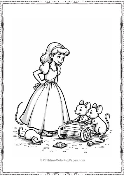 Cinderella And Her Mouse Friends Building A Cart Free PDF Printable