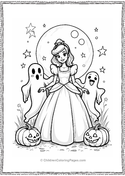 Cinderella At A Halloween Costume Party Free PDF Printable