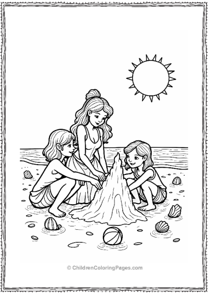 Cinderella At A Summer Beach Party Free PDF Printable