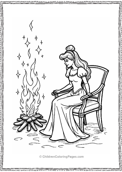 Cinderella By The Fireplace Free PDF Printable