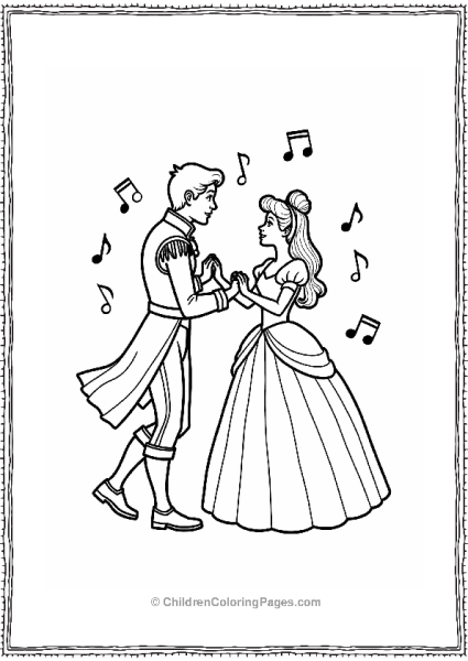 Cinderella Dancing With The Charming Prince Free PDF Printable