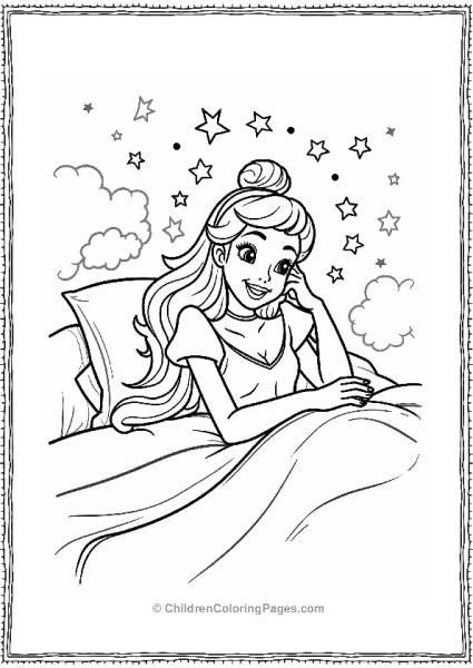 Cinderella Dreaming In Bed Free PDF Printable