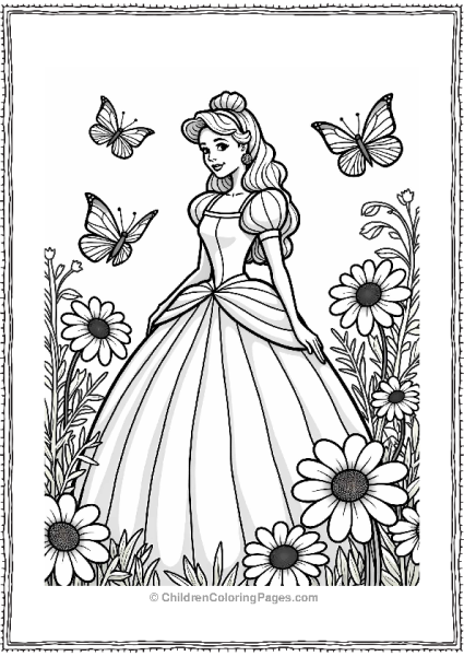 Cinderella In A Flower Garden Free PDF Printable