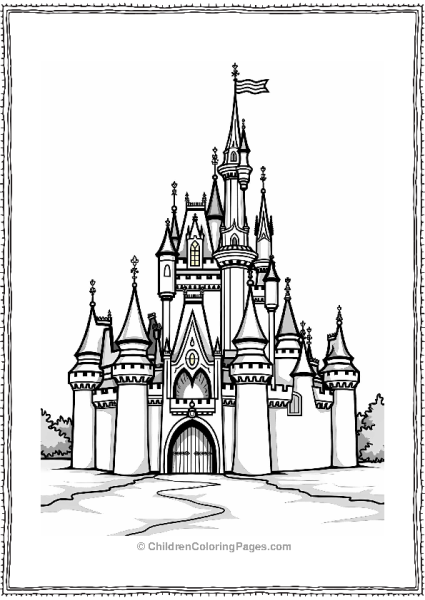 Cinderella Royal Castle Background Free PDF Printable