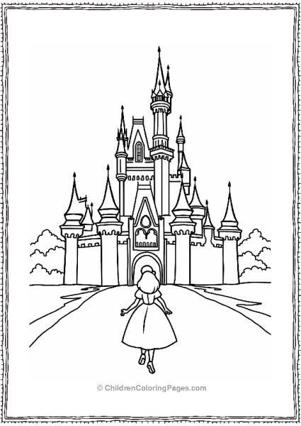 Cinderella Running To The Enchanted Castle Free PDF Printable