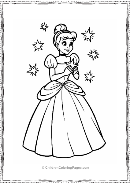 Cinderella With A Wish Star Free PDF Printable