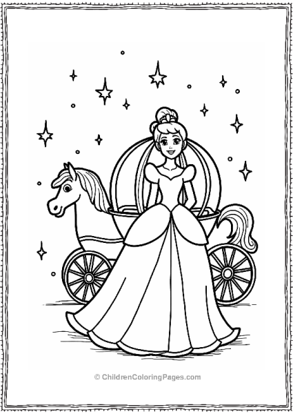 Cinderella With Her Magical Carriage Free PDF Printable