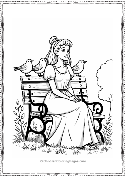 Cinderella With Singing Birds In The Garden Free PDF Printable