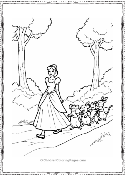 Cinderella’s Animal Parade In The Forest Free PDF Printable