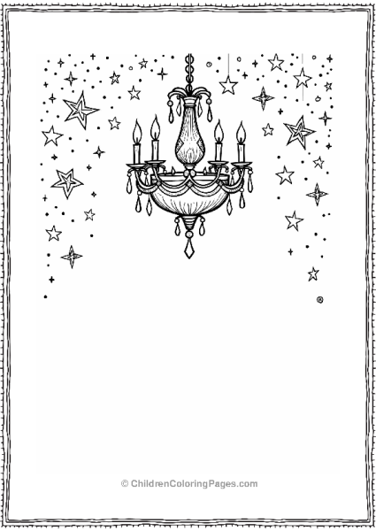 Cinderella’s Chandelier At The Royal Ball Free PDF Printable