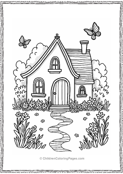 Cinderella’s Garden With Flowers And Butterflies Free PDF Printable