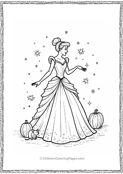 Cinderella’s Magical Gown Transformation Free PDF Printable