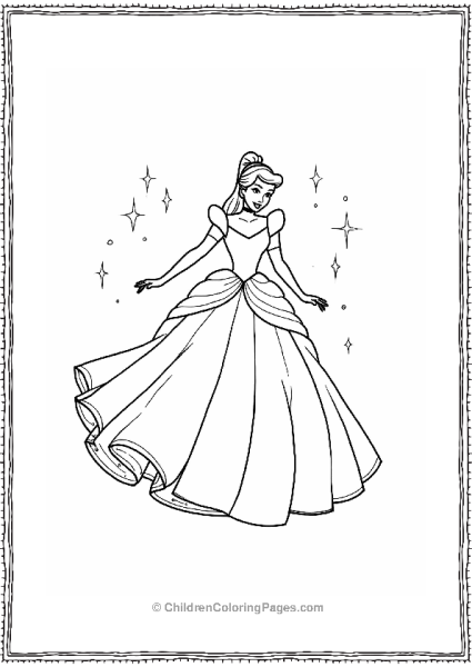 Cinderella’s Sparkling Transformation Scene Free PDF Printable