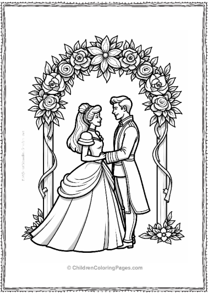 Cinderella’s Wedding Under A Floral Arch Free PDF Printable