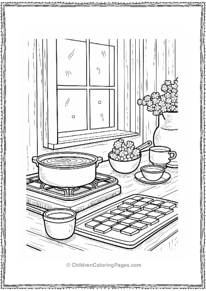 Classic American Fudge Kitchen Scene Free PDF Printable