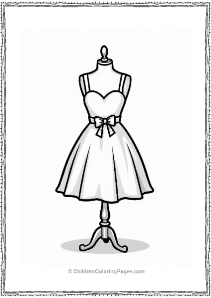 Classic Little Black Dress Illustration Free PDF Printable