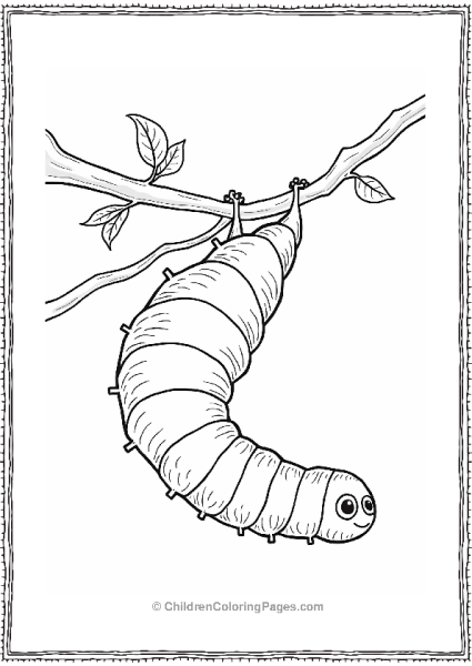 Cocoon Hanging From A Tree Branch Free PDF Printable