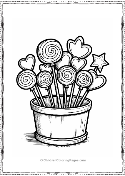 Colorful Lollipop Stand Free PDF Printable