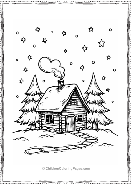 Cozy Cabin In The Snow Free PDF Printable