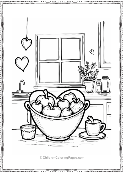 Cozy Kitchen With Heart Decor Free PDF Printable