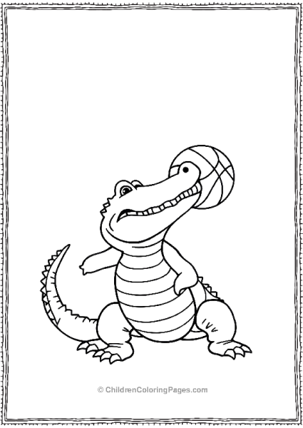 Crocodile Basketball Player Scaled Free PDF Printable