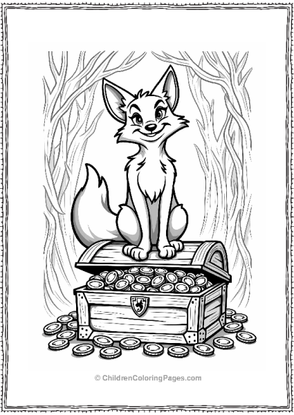 Cunning Fox Villain With Treasure Free PDF Printable