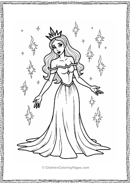 Cursed Princess Surrounded By Floating Lights Free PDF Printable