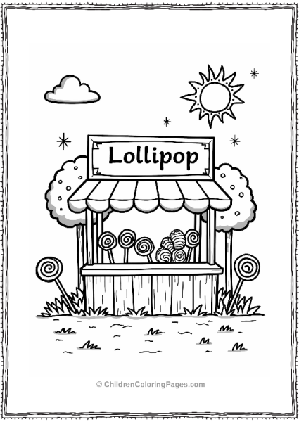 DIY Lollipop Stand With Friendly Vendor Free PDF Printable