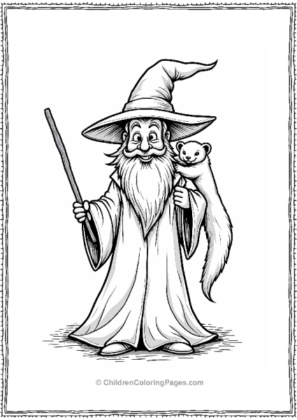 Daring Wizard With A Ferret Free PDF Printable