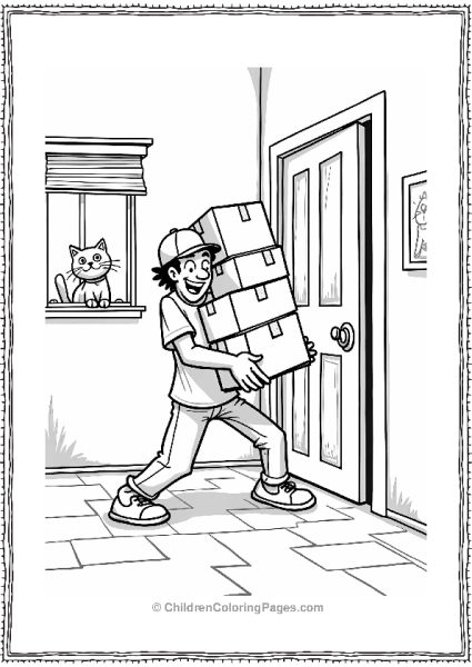 Delivery Struggle At The Front Door Free PDF Printable