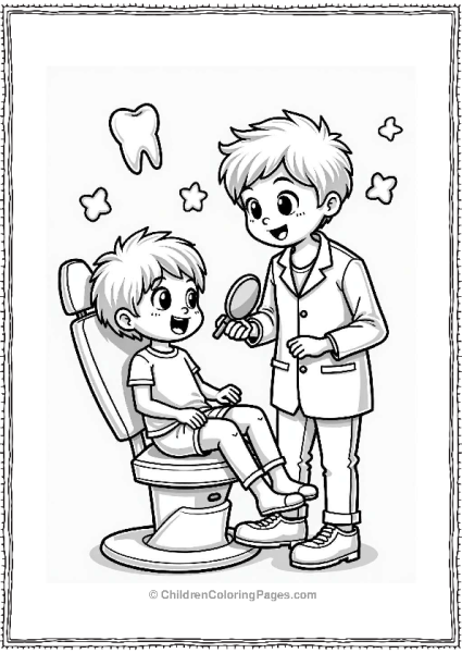 Dental Checkup With Friendly Dentist Free PDF Printable