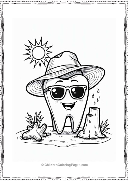 Dentist Summer Tooth Beach Fun Free PDF Printable